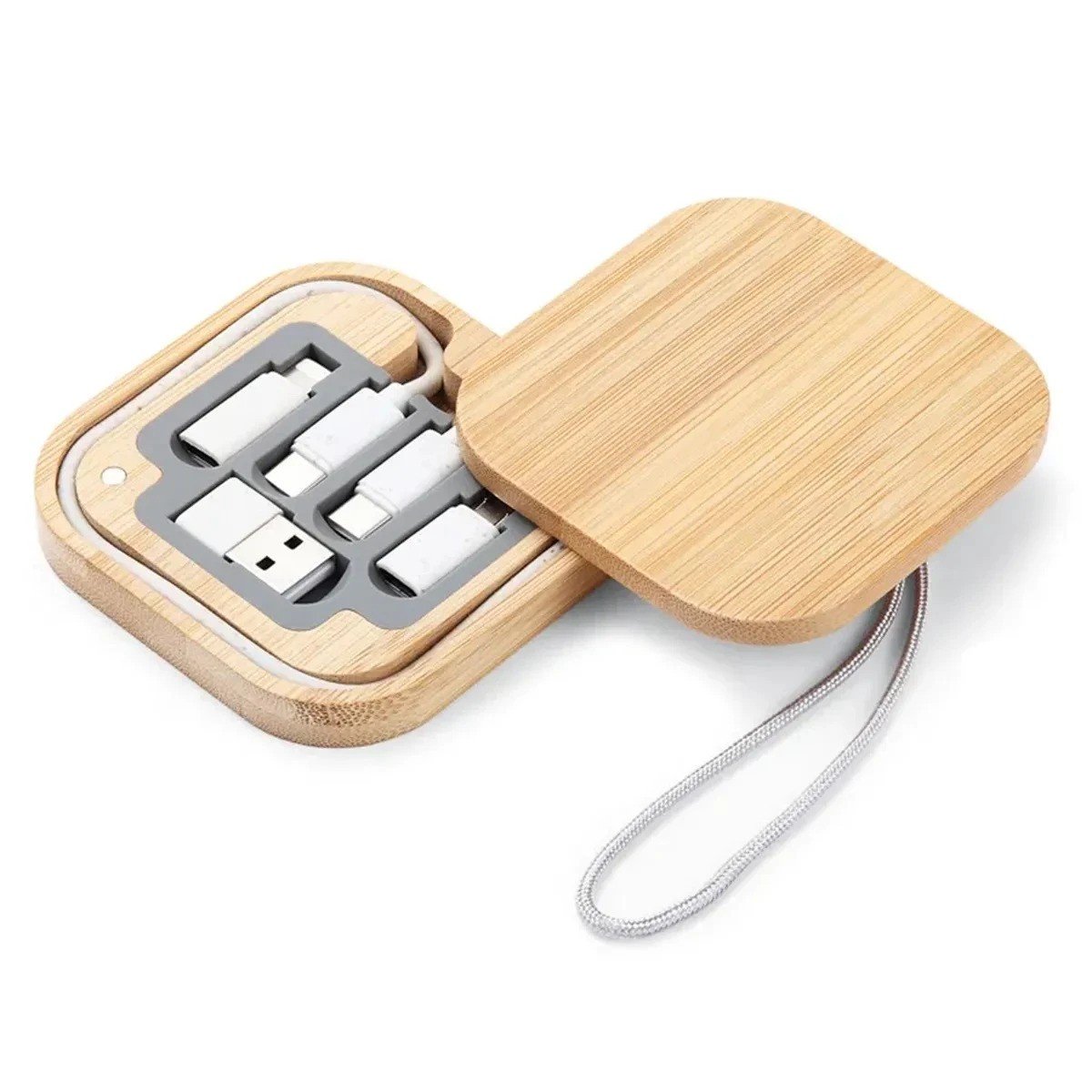 Bambuk qutuda kabel dəsti