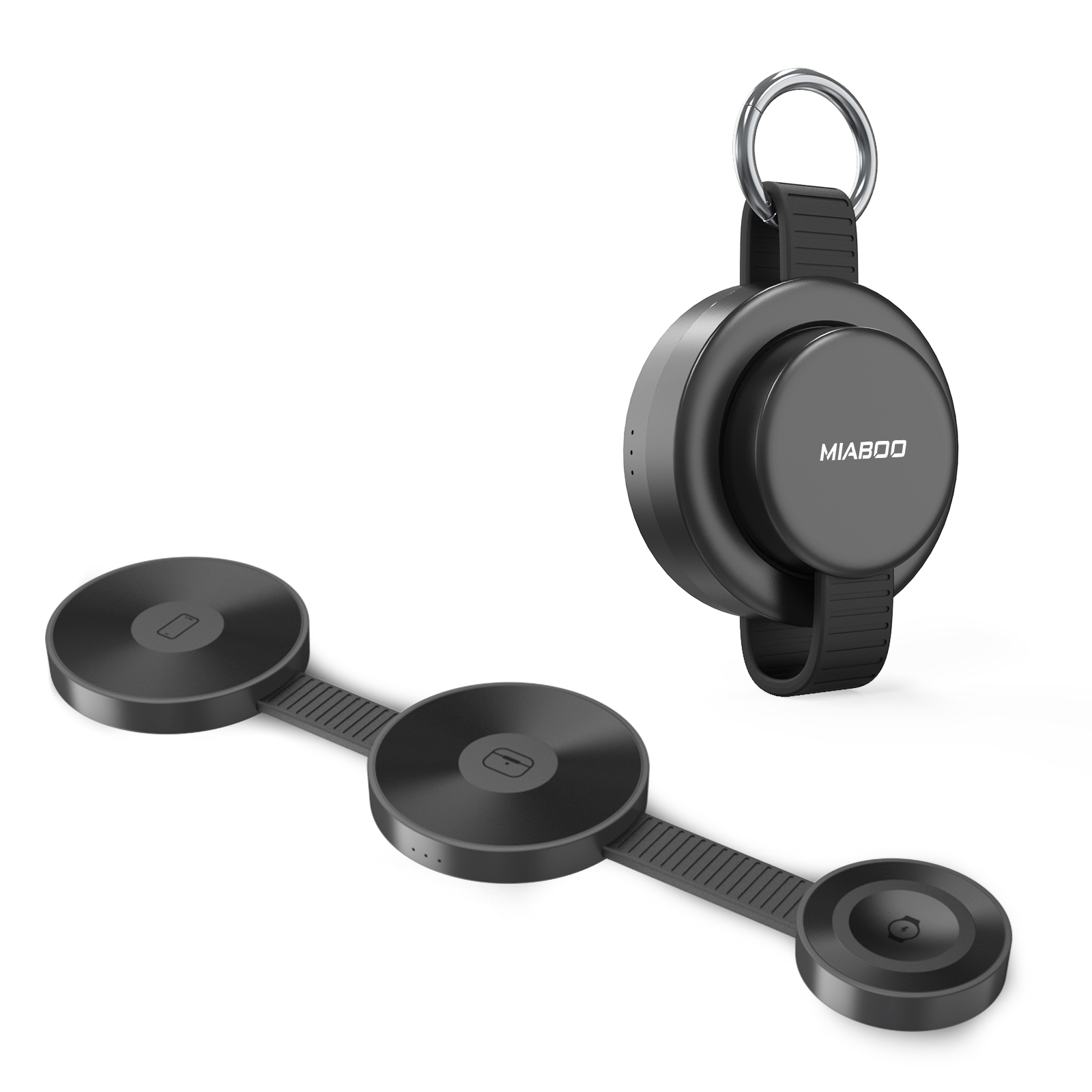 3-ü 1-də Qatlanan Portativ Simsiz Şarj Cihazı (Telefon / Qulaqlıq / Smart Saat)